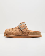 Jarel Woven Faux Suede Clog Mules