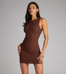 Lowkey Head Turner Open Back Mini Dress