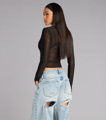 Cool Intentions Lace-Up Top