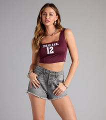 Score To Slay Texas A&M® Jersey Corset Top
