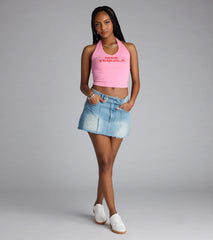Mas Tequila Halter Crop Top
