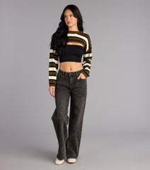 Coffee Run Striped Sweater Topper