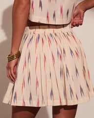 Terra Sol Abstract Cotton Mini Skirt