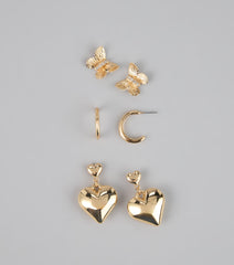 Sweet Spark Three-Pack Earrings Set
