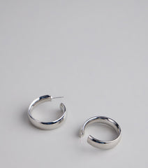 Polished Shine Hoop Earrings