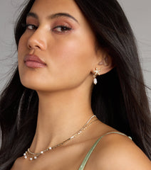 Coastal Crush Starfish And Pearl Drop Earrings