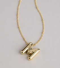 Say It Bold Bubble Letter Charm Necklace