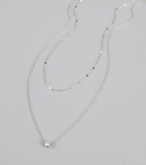 Effortless Shine Cubic Zirconia Layered Necklace Set