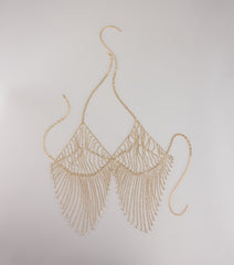 Goddess Drip Rhinestone Bra Chain Necklace