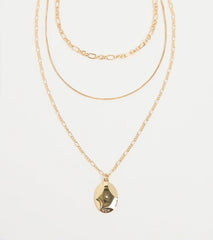 Charmed Trio Layered Pendant Necklace