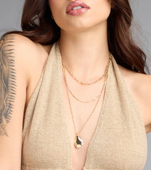 Charmed Trio Layered Pendant Necklace