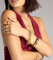 Stacked To Slay Chain-Link Bracelet