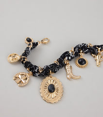 Wild West Bandana Charm Bracelet