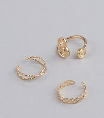 Golden Hour Glow Toe Ring Set