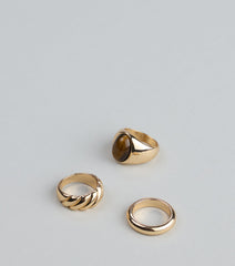 All Stacked Up Three-Pack Ring Set