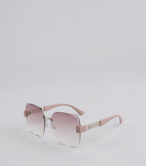 Out Of Office Gradient Oversized Sunglasses