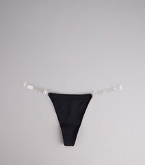 Barely There Clear Strap Thong