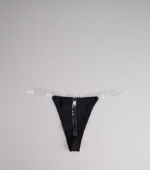 Barely There Clear Strap Thong