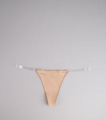 Barely There Clear Strap Thong