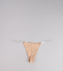 Barely There Clear Strap Thong