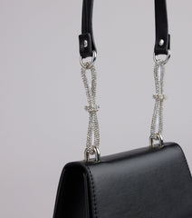 Quiet Glamour Rhinestone Bow Mini Bag