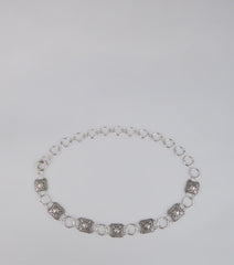 Major Attitude Etched Square Chain Belt