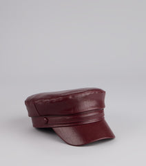 Everyday Edge Faux Leather Cabby Hat