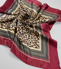 Wild Side Leopard Satin Scarf