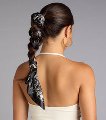Dream On Paisley Satin Scarf