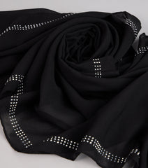 Starry Night Rhinestone Trim Scarf