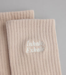 Inhale Exhale Grip Crew Socks