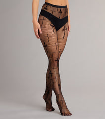 Spooky Chic Cross Fishnet Stockings