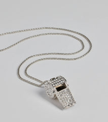 Make The Call Rhinestone Whistle