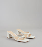 Can’t Talk, Busy Strutting Block Heel Mules