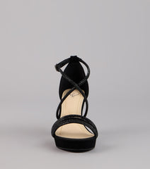 Glow Getter Rhinestone Block Heels