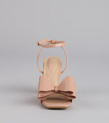 Make A Statement Bow Block Heels