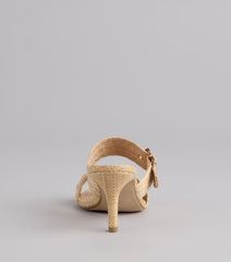 Sun Chaser Stiletto Buckle Mules