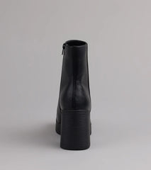 Tough Love Platform Block Heel Booties