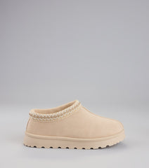 Cozy Status Faux Suede Platform Slippers