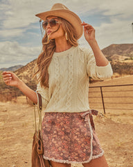 Rachelle Knit Cable Knit Sweater