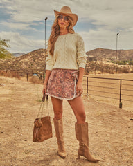 Rachelle Knit Cable Knit Sweater