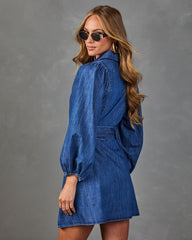 Larisa Belted Denim Mini Dress