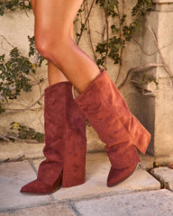 Sierrah Foldover Faux Suede Boots