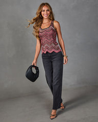 Simply Gather Chevron Knit Tank Top