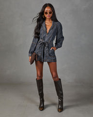 Genesis Chambray Waist Tie Romper