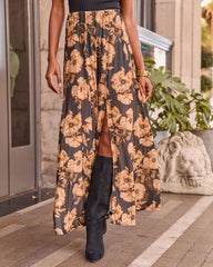 Woodland Bloom Mesh Floral Maxi Skirt