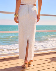 Harbor Breeze Sequin Midi Skirt