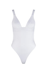 VDM The Label Olivia White Rib One-Piece Swimsuit