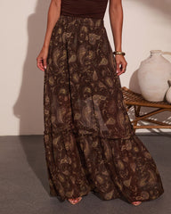 Sun Gold Paisley Maxi Skirt