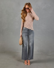 Twilight Romance Lace Mock Neck Top